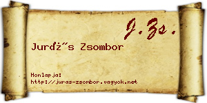 Jurás Zsombor névjegykártya
